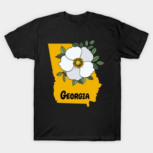 Georgia Cherokee Rose State Flower T-Shirt
